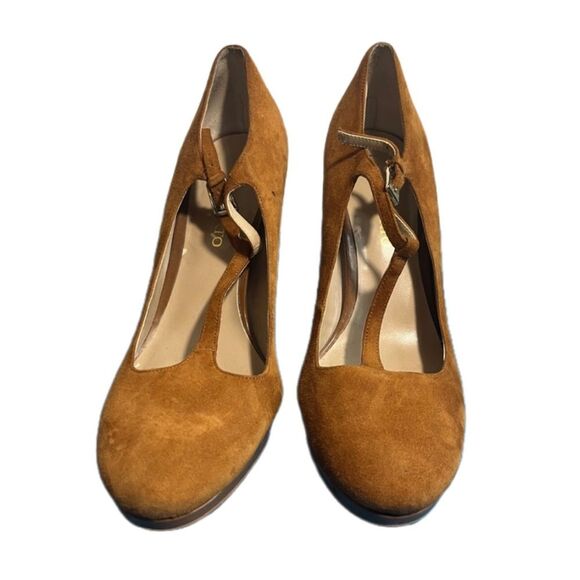 Franco Sarto Neven TAN suede heels - Picture 3 of 11